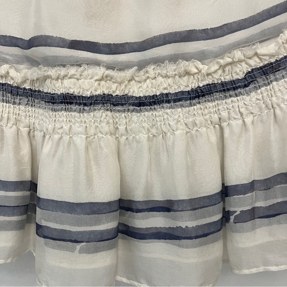 Theory Stripped Blue & White Tank Top Size Petite - Picture 7 of 8